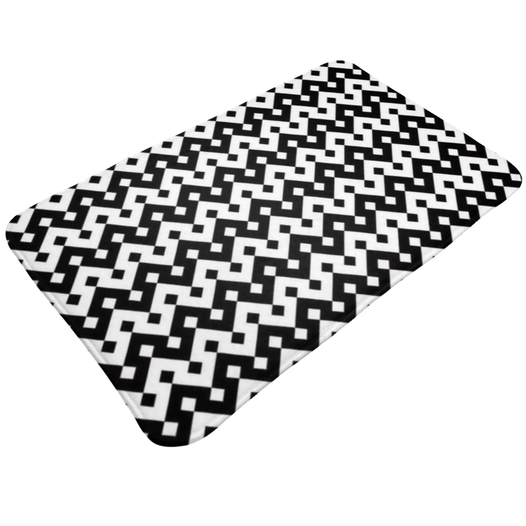 Black White Chevron Seamless Pattern Doormat Bedroom Living Room Mat  Entrance Home Decor