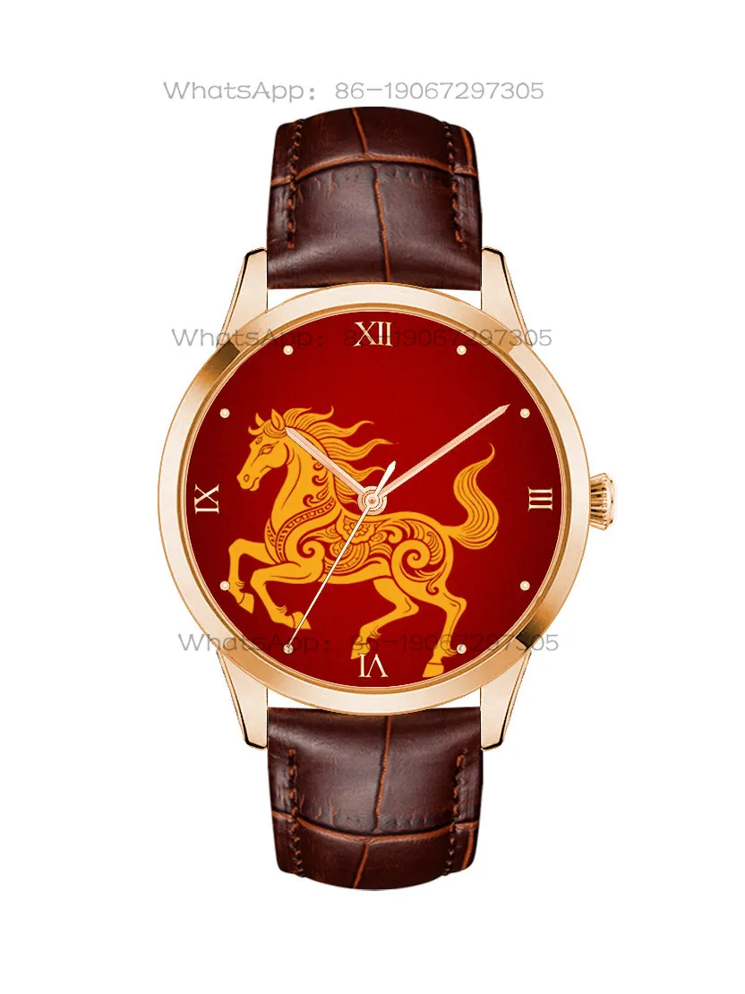 Successful 2026 New Guochaofeng Red Creative Waterproof Quartz Watch for Boys and Girls Couples Holiday Gifts view 5