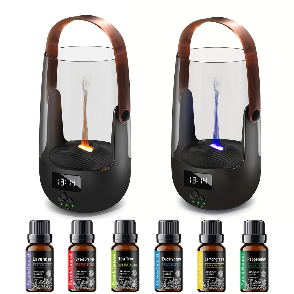 

Electric Fireplace Humidifier 6.76Oz Long-Lasting Aromatherapy Diffuser USB Powered Simulated Flame Scent Dispenser 36V Home Use