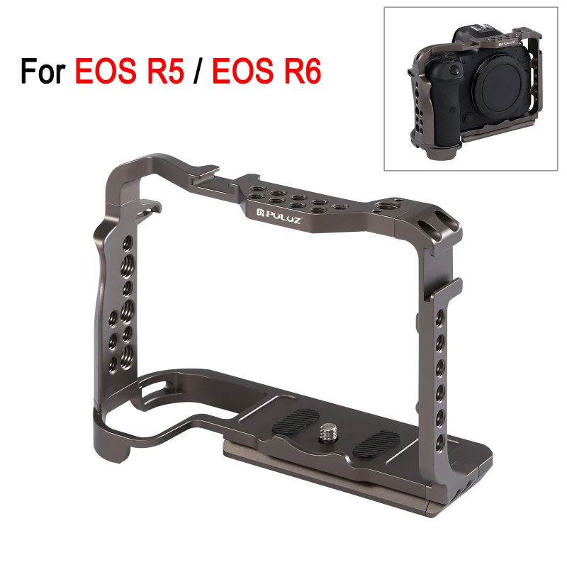 PULUZ Video Camera Cage For Canon EOS R5 / R5C / EOS R6 / R6 Camera Aluminum Stabilizer Rig Cage