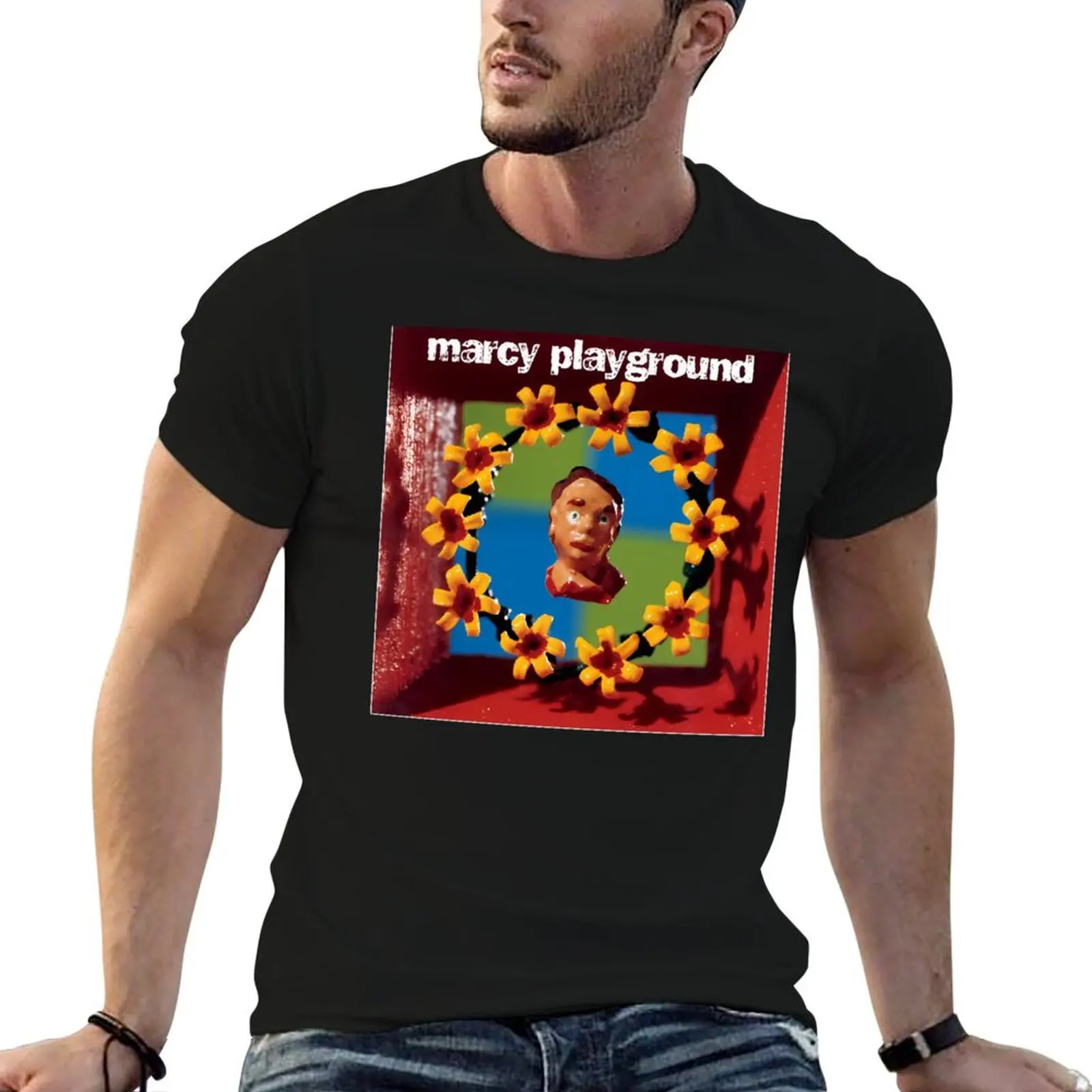 Camiseta Marcy Playground para homem, camisetas de marca de luxo de alta qualidade para homem, camisetas de algodão engraçadas, camisetas masculinas 100% algodão