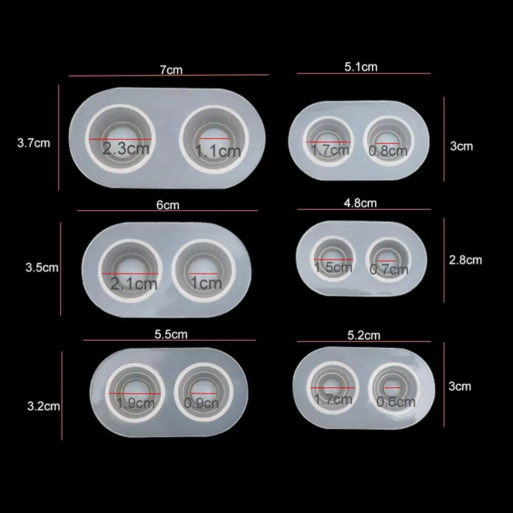 قالب حبة سيليكون لعين الدمية ، قالب الراتنج ، صنع المجوهرات ، لوازم ديي الحرفية ، BJD