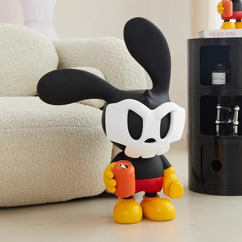 [Funny] 64cm Disney Kawaii rabbit Mickey Mouse resin Action figure toys statue collection model home decoration kids best gift