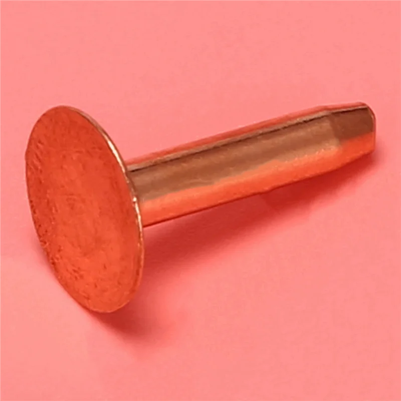 A02F-40Pack Copper Rivets And Burrs (14Mm And 19Mm) With 2Pcs Punch Rivet Tool For Belts, Bags, Collars, Leather-Crafting