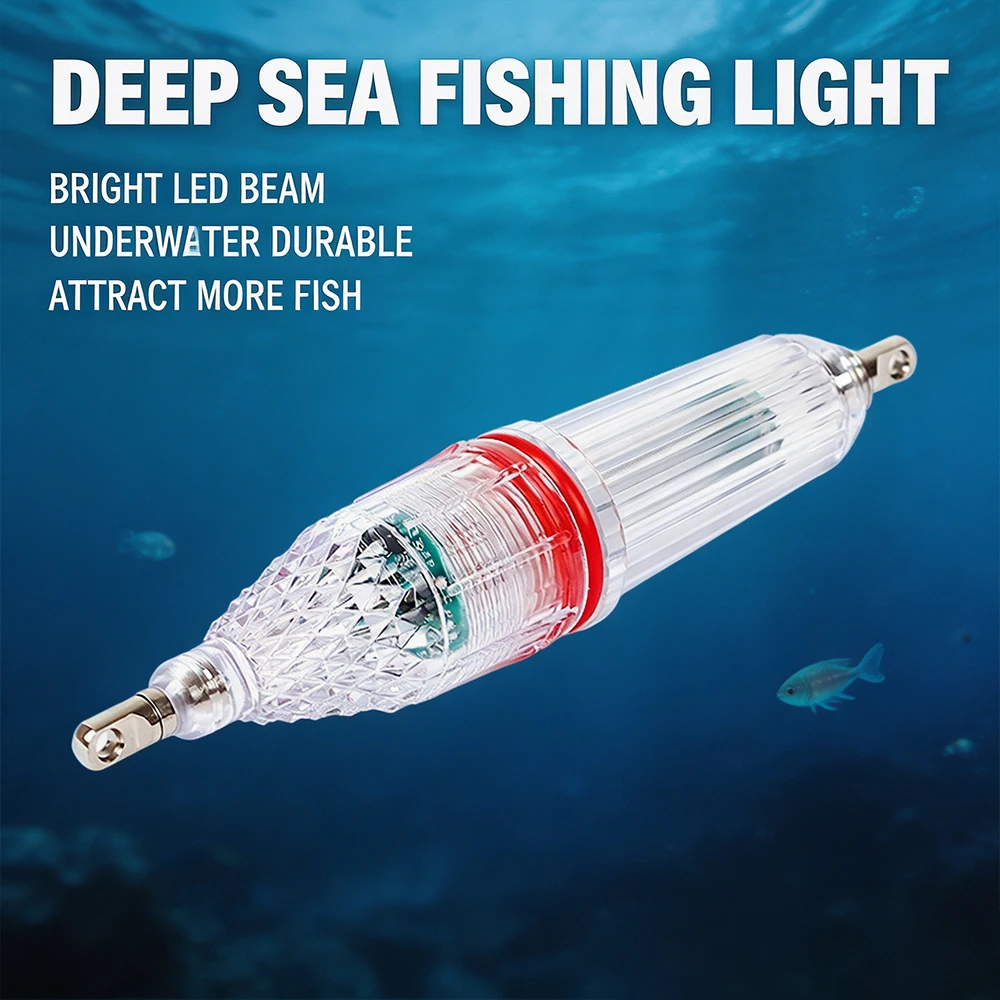 1 Stück LED 14cm Doppelköpfiges Blinkendes Angellicht Unterwasser-Köderlicht für Meeresfischerei Geeignete Angelausrüstung