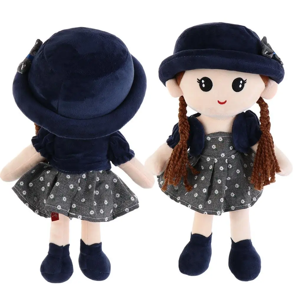 柔らかくてかわいい取り外し可能な帽子 35 センチメートル赤ちゃんの睡眠のための睡眠赤ちゃんぬいぐるみ女の子雑巾プリンセス