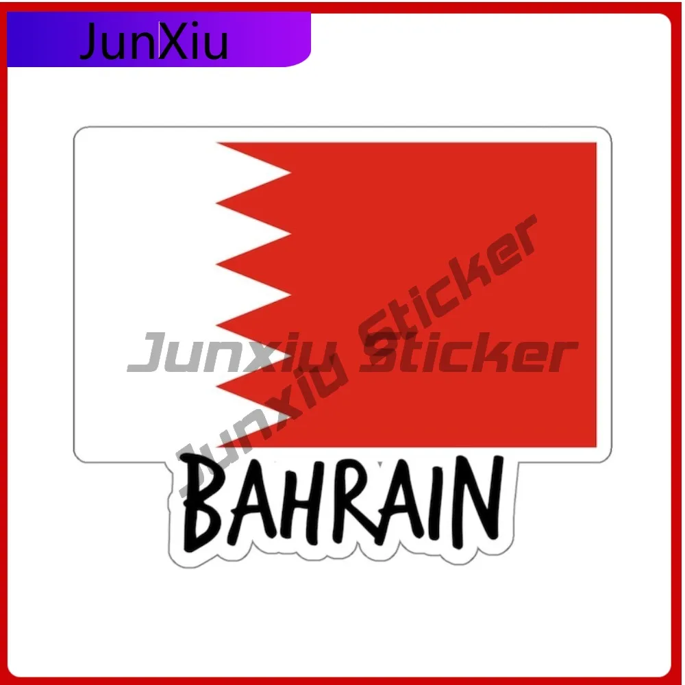 

Bahrain Flag Sticker Middle East Traveler Waterproof Stickers Exterior For Bumper Window Phone Trunk Windshield Guitar Laptop