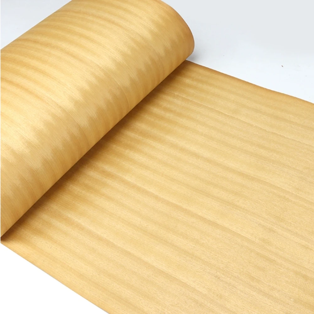 L:2.5meters Width:250-550mm T:0.25mm Natural Golden Teak Wood Peel Handmade Veneer  Sheets Natural Gold Wire Teak Veneer