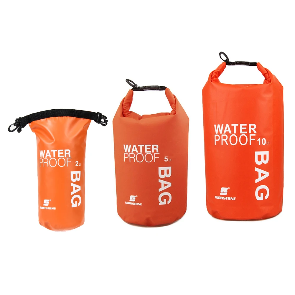 2/5/10L Waterproof Dry Bag Pack Sack Rafting Boaring Kayaking Swimming Water Bag Trekking Floating Sailing Storage Difting Bag