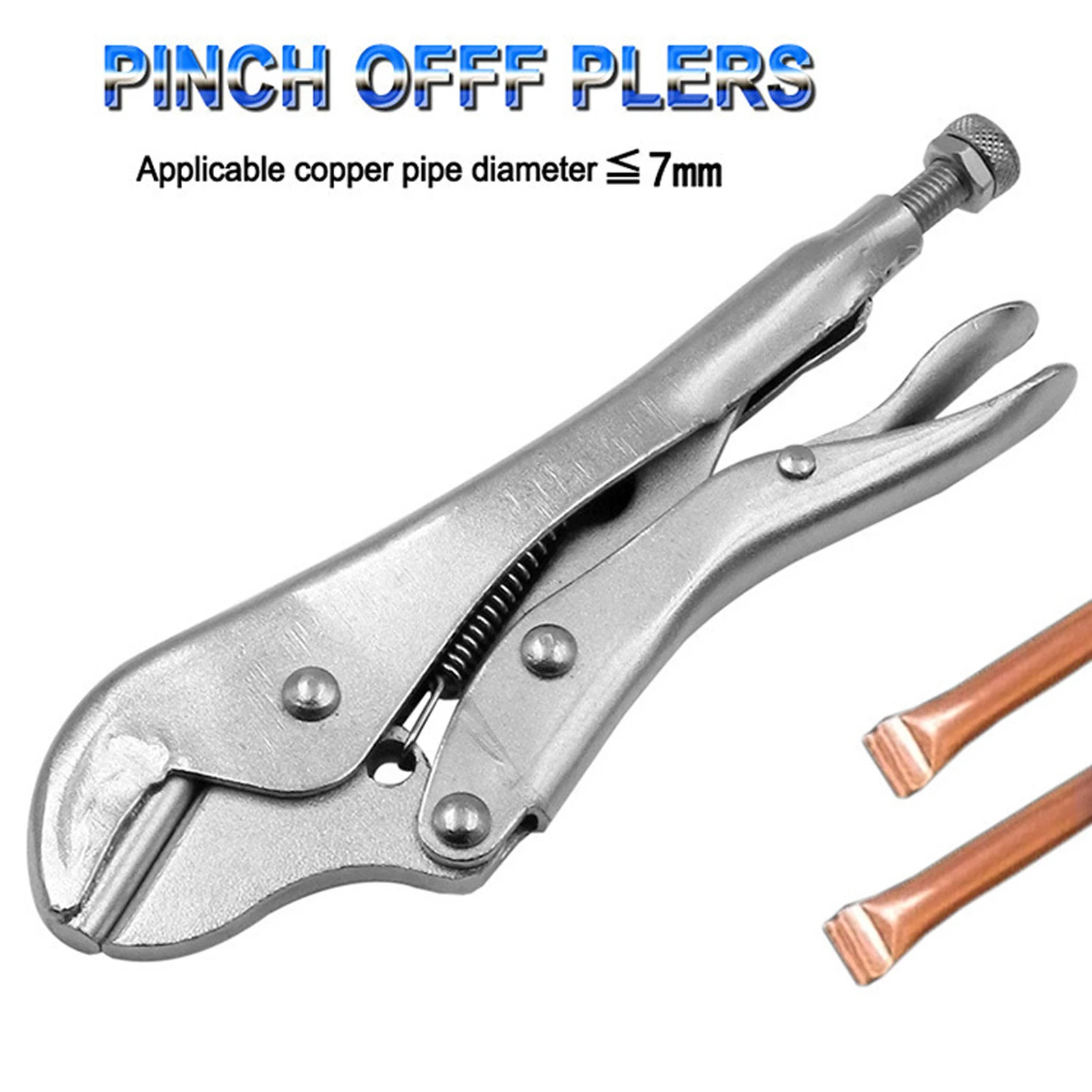 Pinch Off Lock Tool Pinch Off Pliers Pipe Sealing Lock Tool 45 Steel Clamping Fitting with Tension Spring 7mm Pipe Clamp Pliers