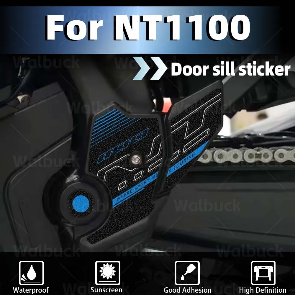 For NT 1100 nt1100  2022-2026 NT1100 Motorcycle Side Footstool Sticker Frosted Protection Door Sill Decal Waterproof Accessories
