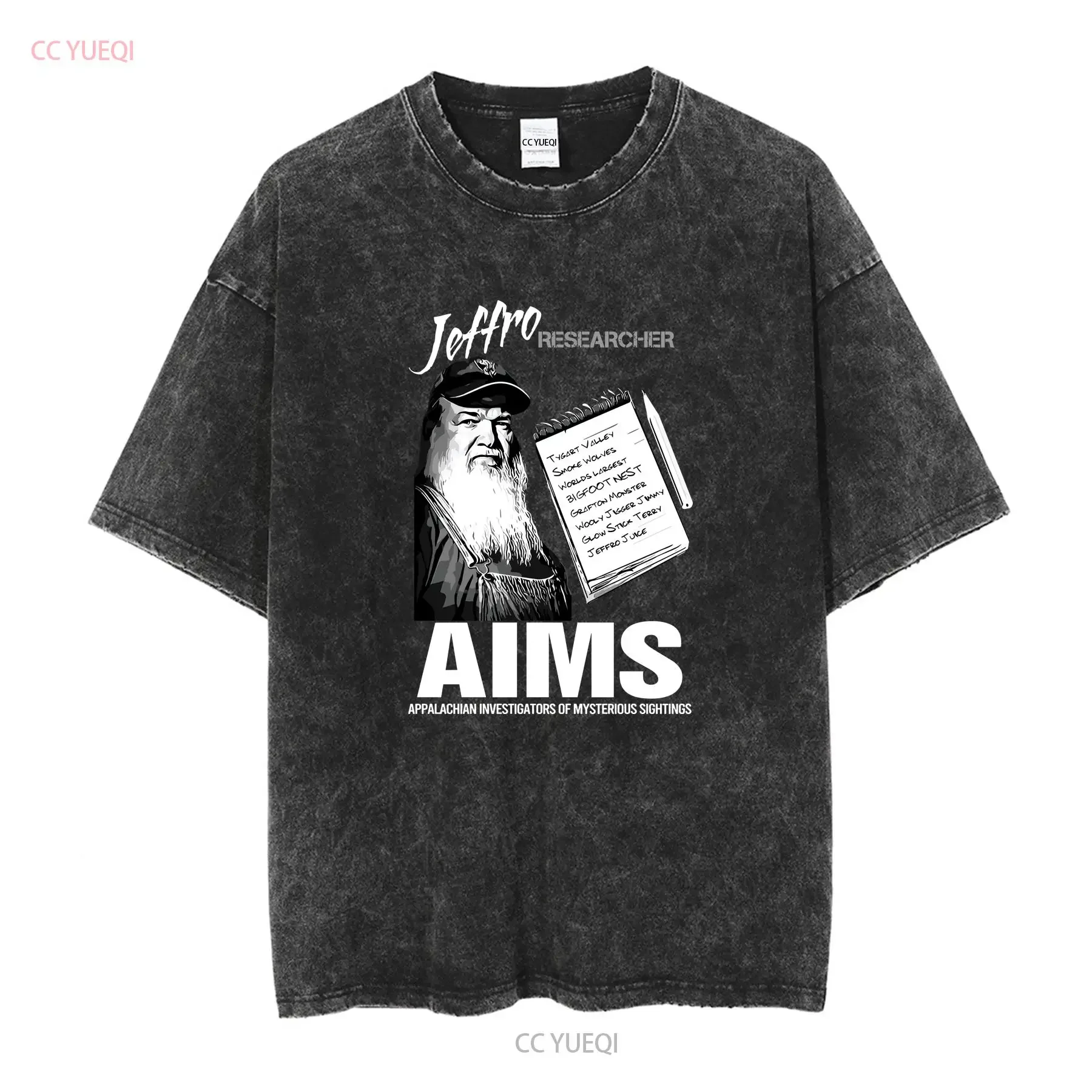 Mountain Monsters Jeffro the A I M S Researcher T Shirt Photo Autograph combo long or short sleeves vintage Washed Comfortable