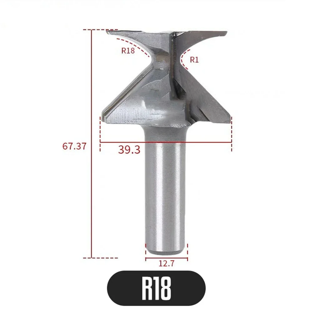 Imagem -05 - Polegada Haste Carpintaria Roteador Bit Liga de Alumínio Fresa para Dobrar Placas de Madeira Ferramenta para Trabalhar Madeira 1pc R18 R30