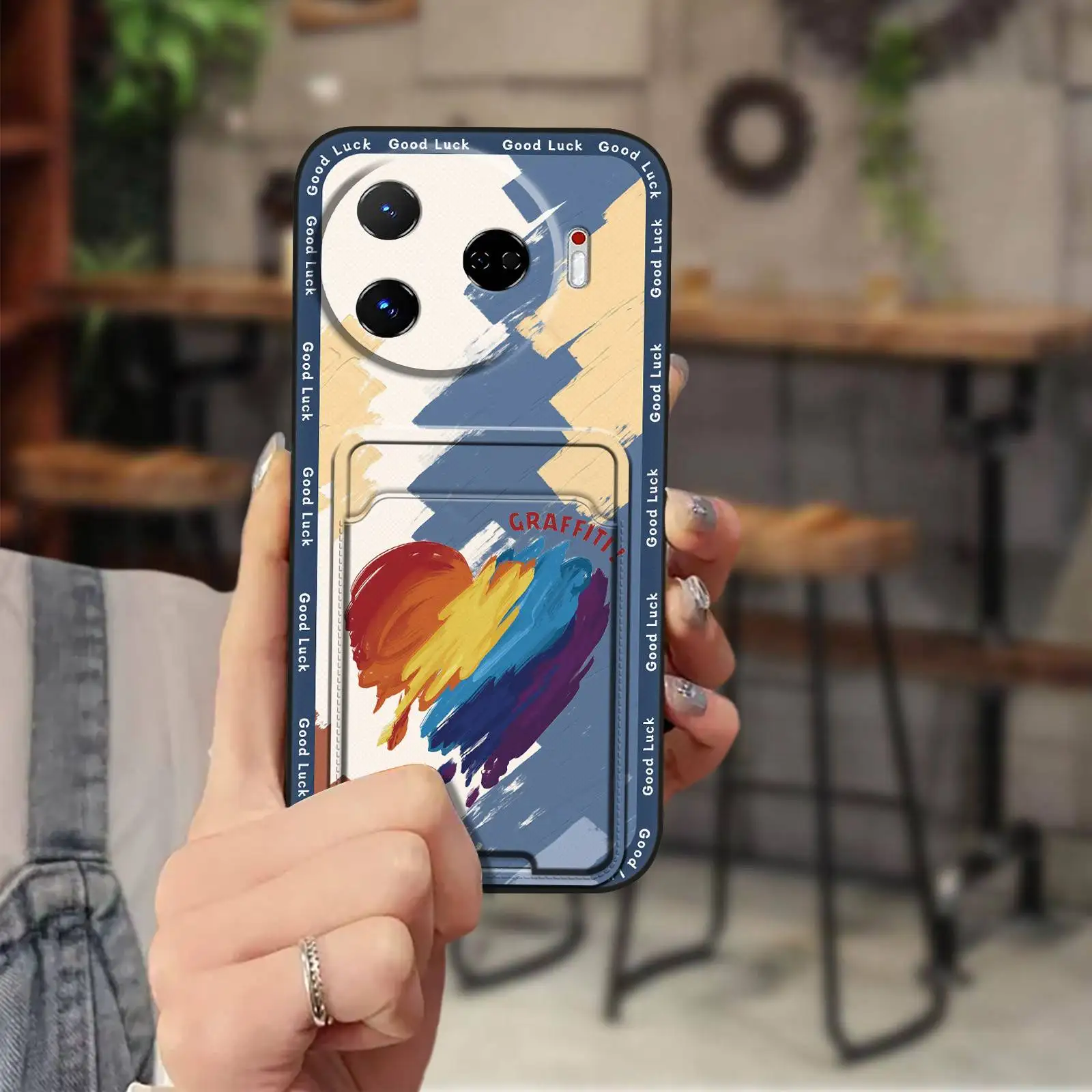 Silicone Shockproof Phone Case For Tecno Camon30 Pro 5G/CL8 Graffiti Anti-dust Dirt-resistant Cute Card bag Cartoon TPU