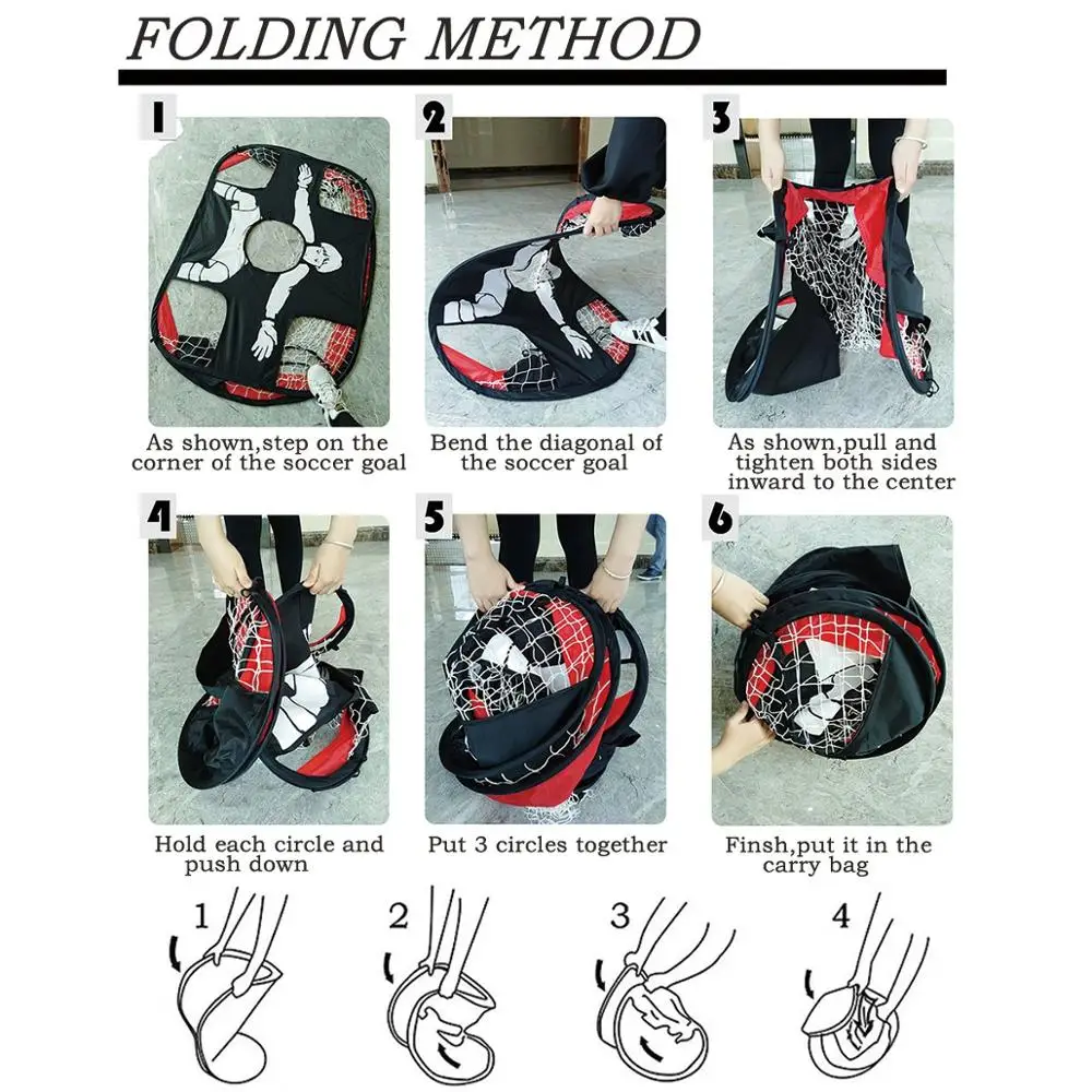 Golha de futebol pop-up Rede de gol de futebol dobrável Goal personalizado com tiro para treinamento no quintal