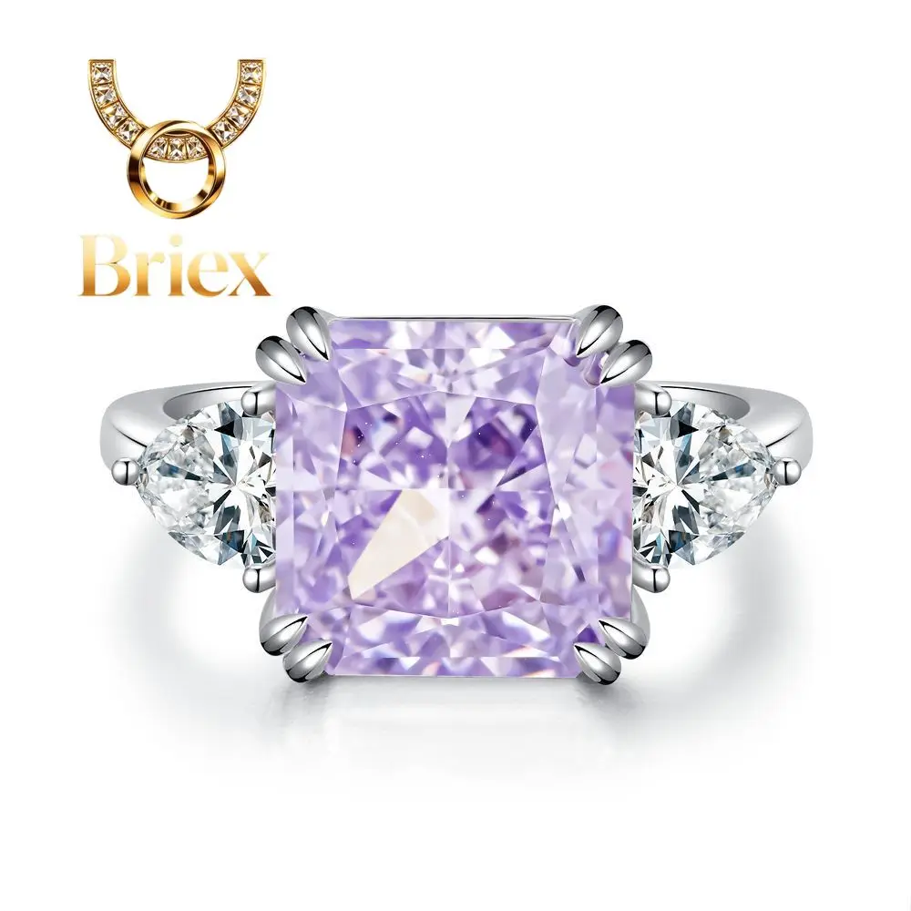 

Briex Jewelry Luxury Solid Platinum PT950 Women's Diamond Ring 5 karat Dafang Sugar Moissanite Diamond Ring
