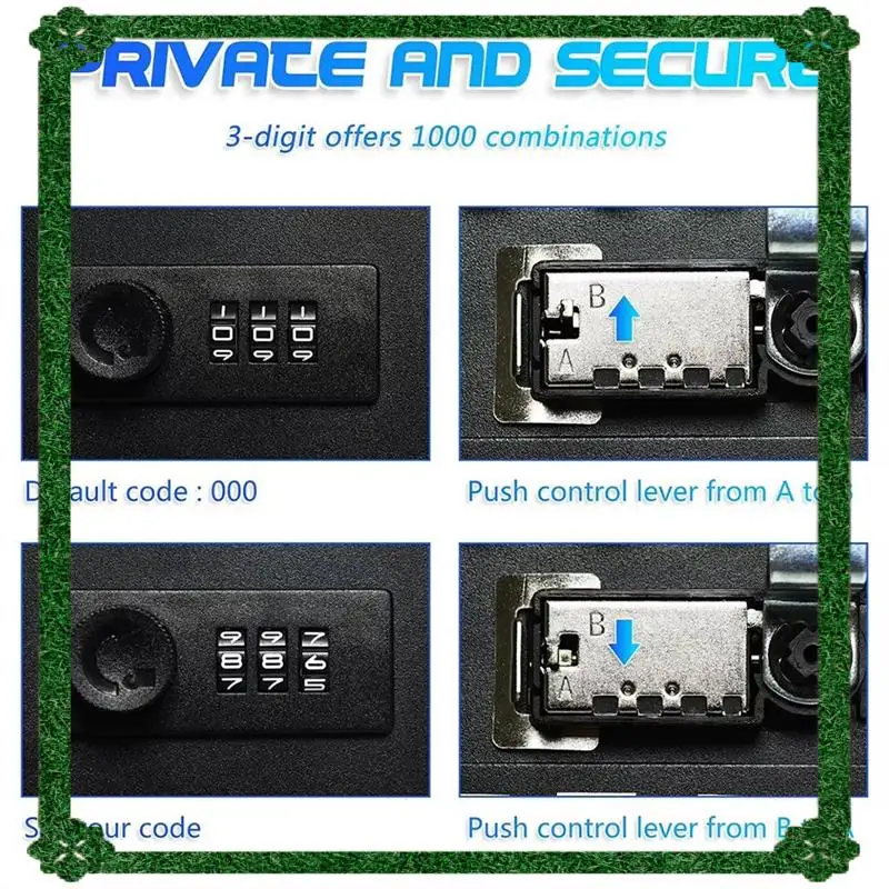 24-Hour Delivery Wall Mounted Combination Key Cabinet 36 Key Hooks Lock Box Code Lock Security Key Organizer Locking Key Storage