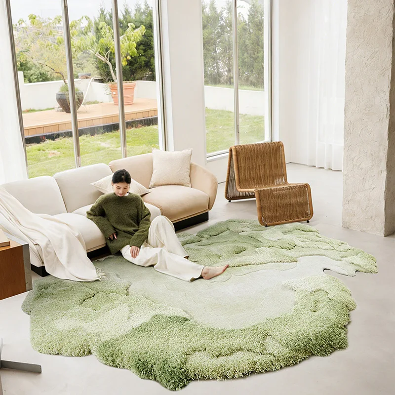 Irregular carpet handmade living room bedroom French high-end bedroom 35MM thickened floor mat