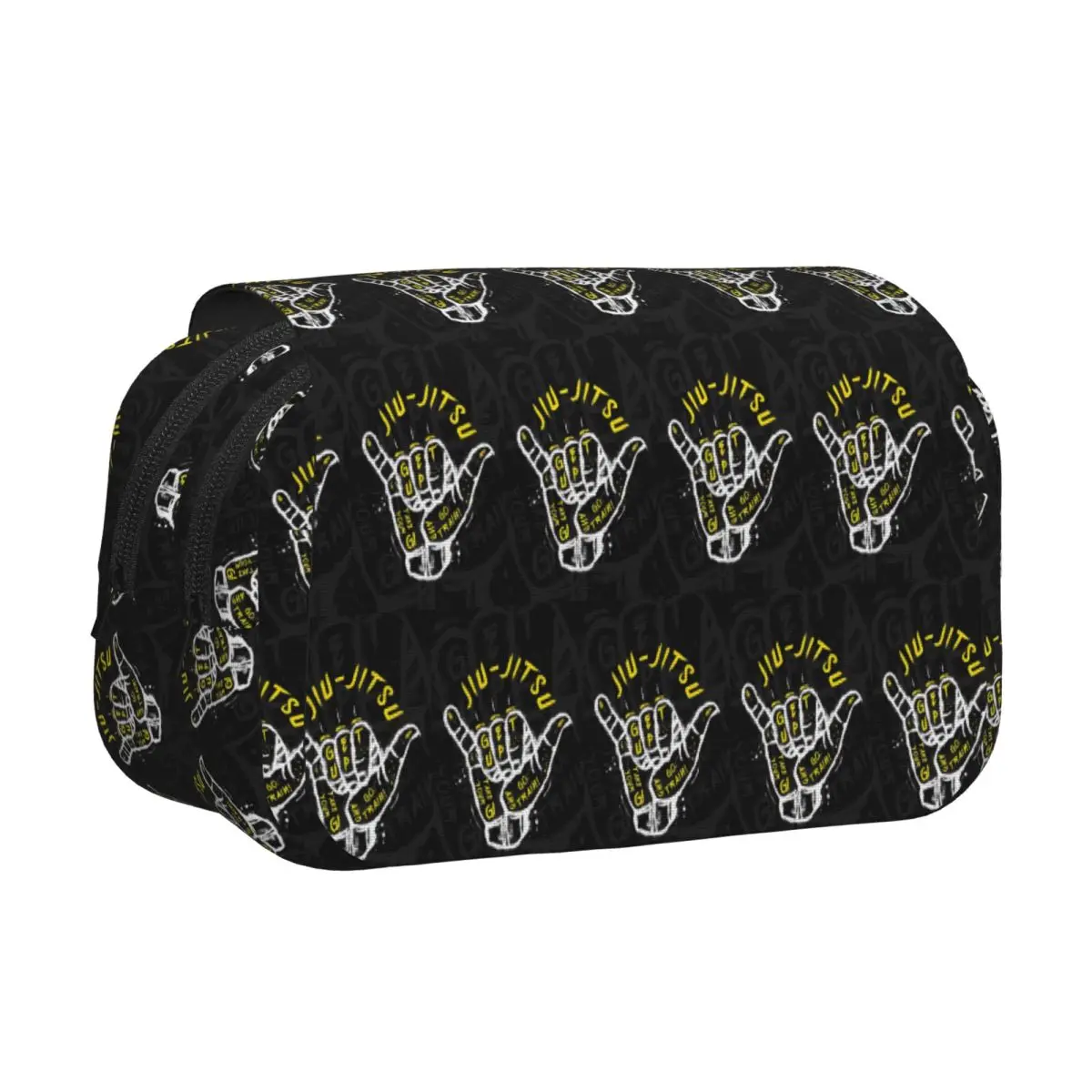 Jiu-jitsu. Go Train Pencil Cases Pencil Pouch Hard Shell Leather Large Capacity Pen Box Pencil Bag for Students School