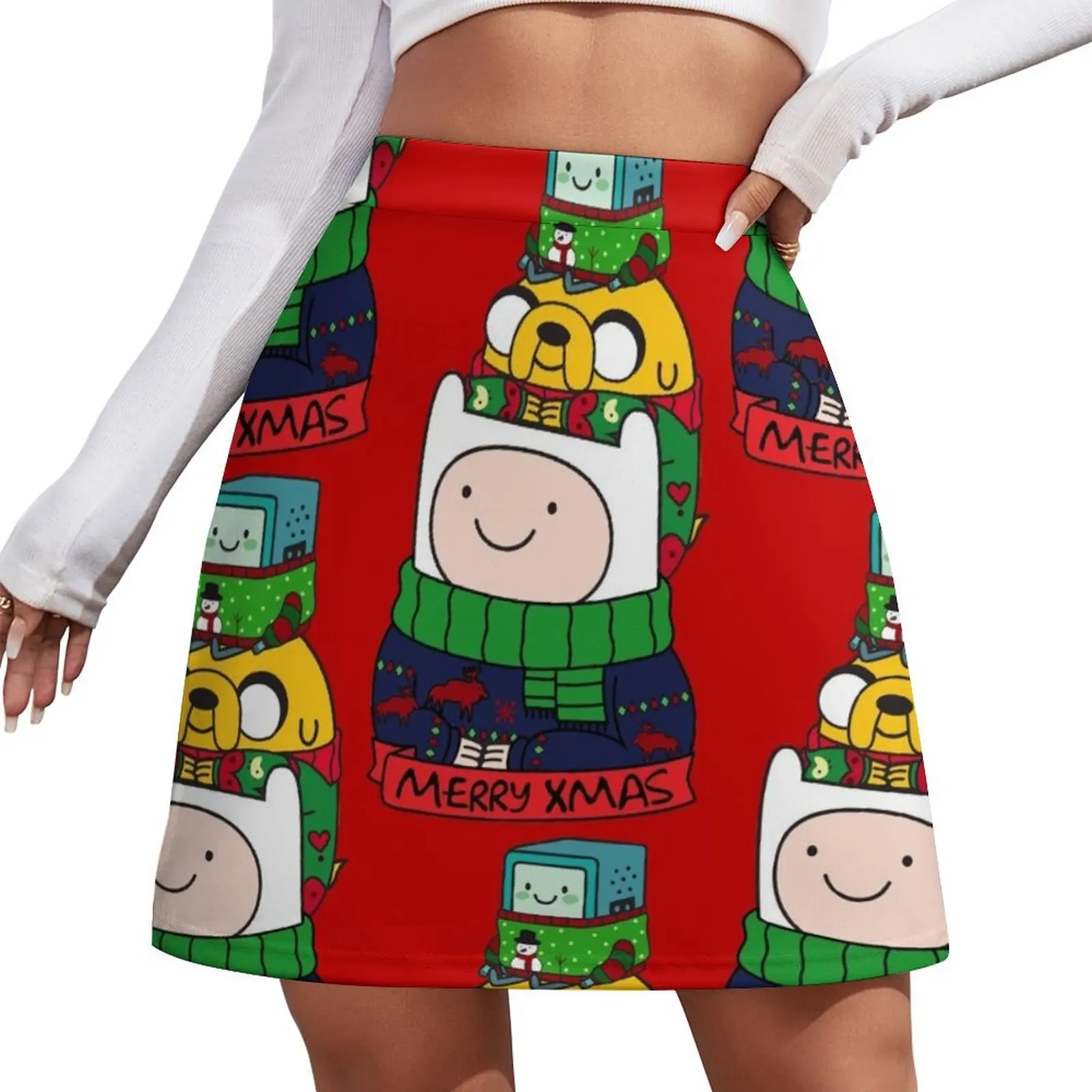 

Finn Jake BMO Xmas Mini Skirt clothes korean summer clothes mini skirt Mini Skirt