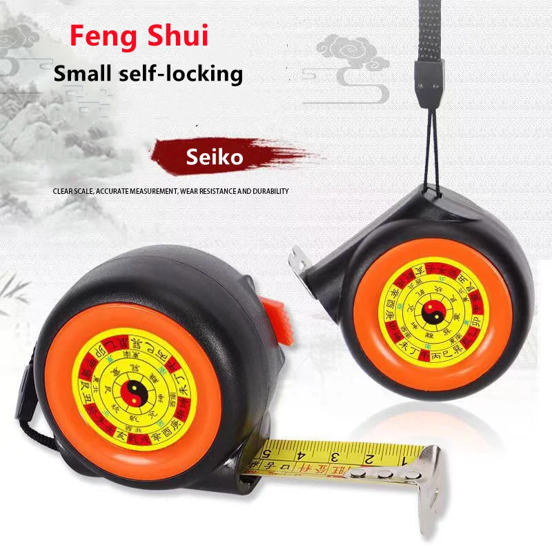 3m/5m Feng Shui Luban Tape Measure Self-locking Metric Imperial Ding Lan Ruler for DIY Woodworking Measuring Instruments Ruler