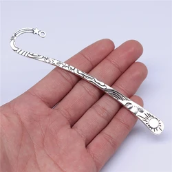 WYSIWYG 2pcs 123x24mm Charms Sun Moon Stars Bookmark Antique Silver Color