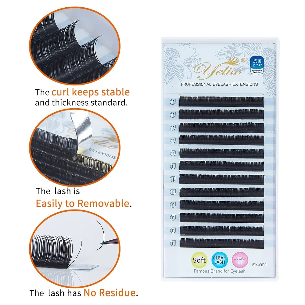 Silk Lash Extension Individual Lashes Professionals Eyelash Extension Soft Russian Volume Eyelashes Natural Faux Cils Makeup