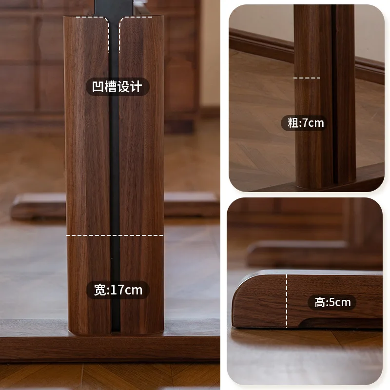 Walnut all solid wood electric lifting desk desk household electricity