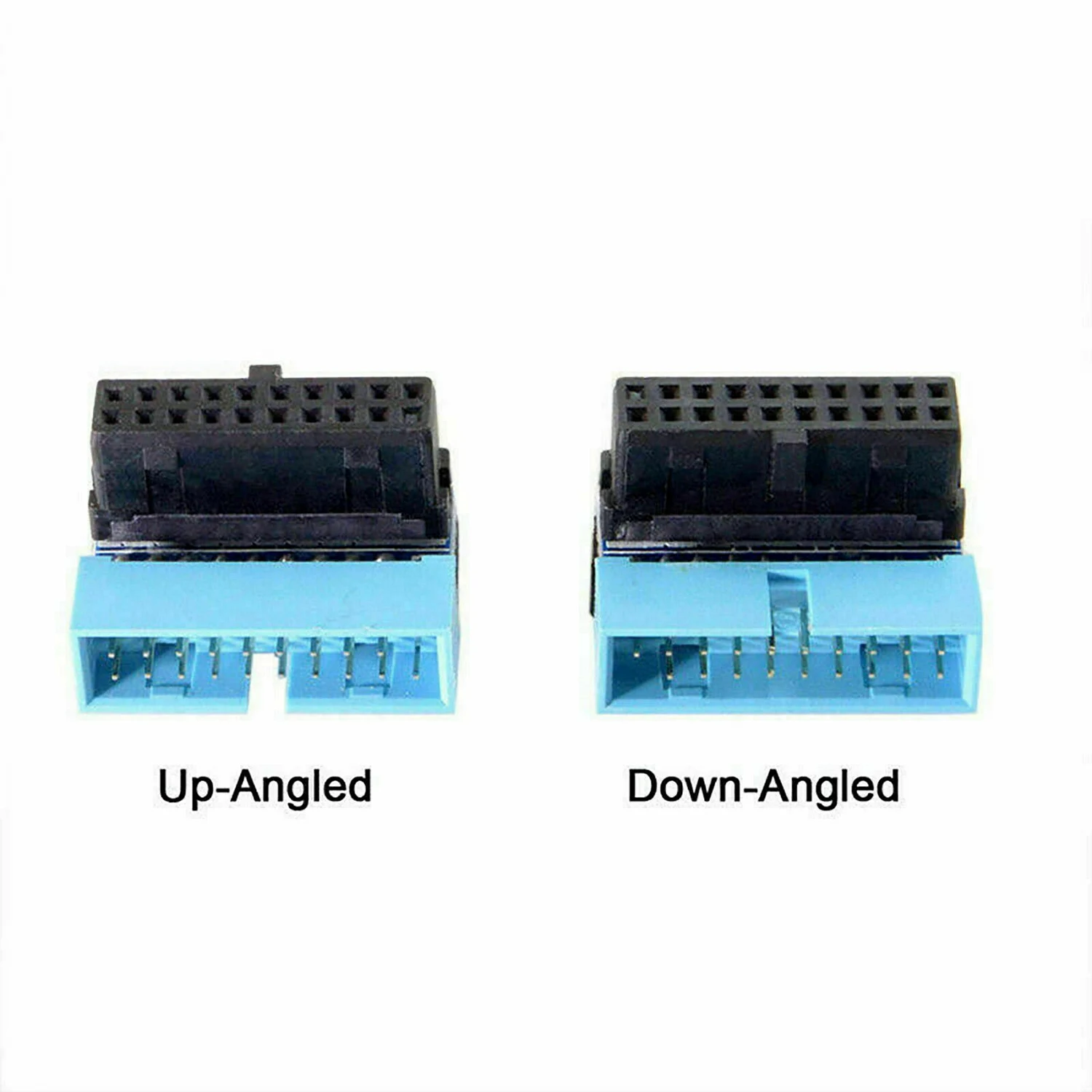 Adattatore Di estensione da maschio UN femmina da 2 PZ USB 3.0 UN 20 pin Su E giangolato Di 90 gradi ต่อ La scha