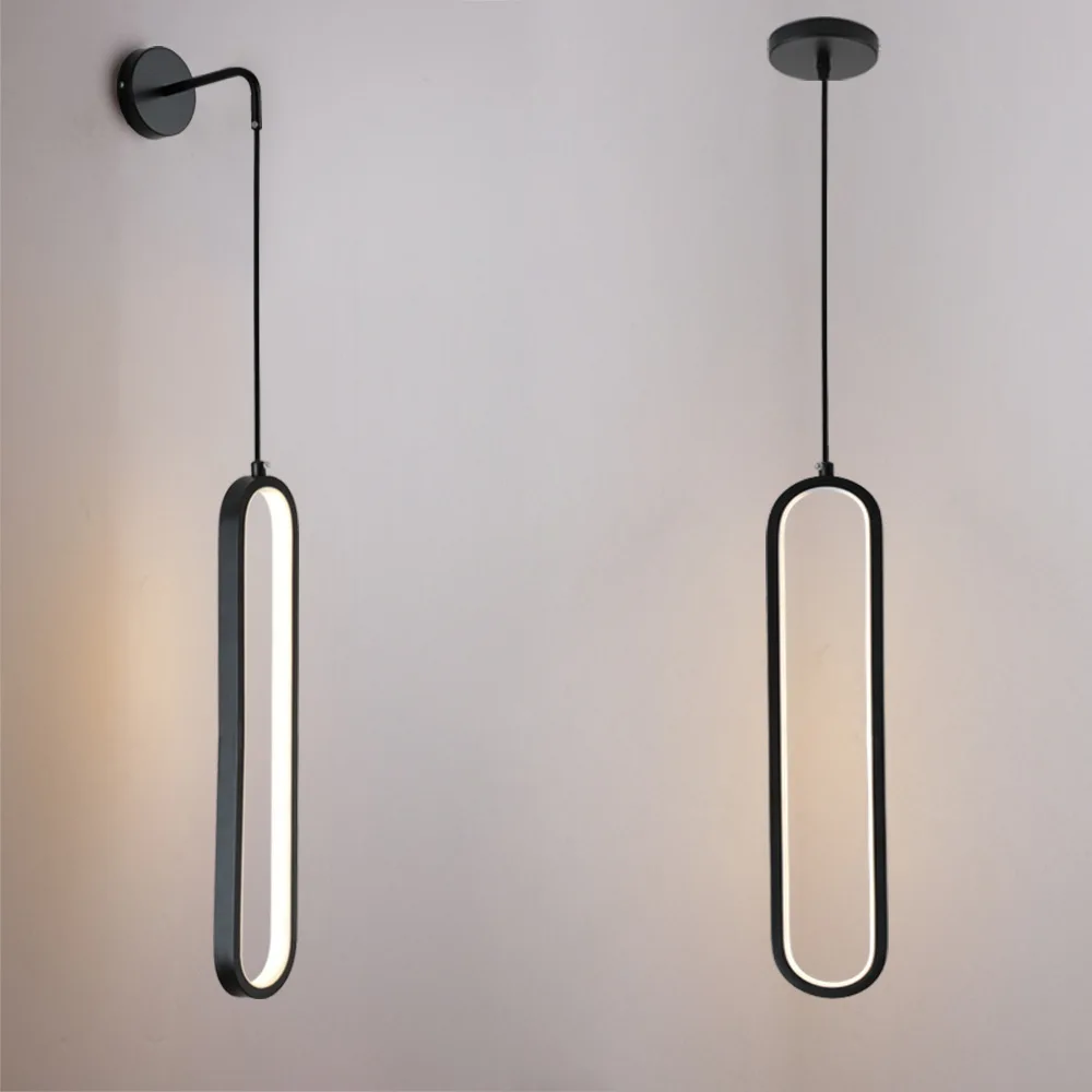 

Modern Simple LED Pendant Light Bedside Bar Coffee Shop Background Nordic Wall Hanging Lamps Suspension Luminaire