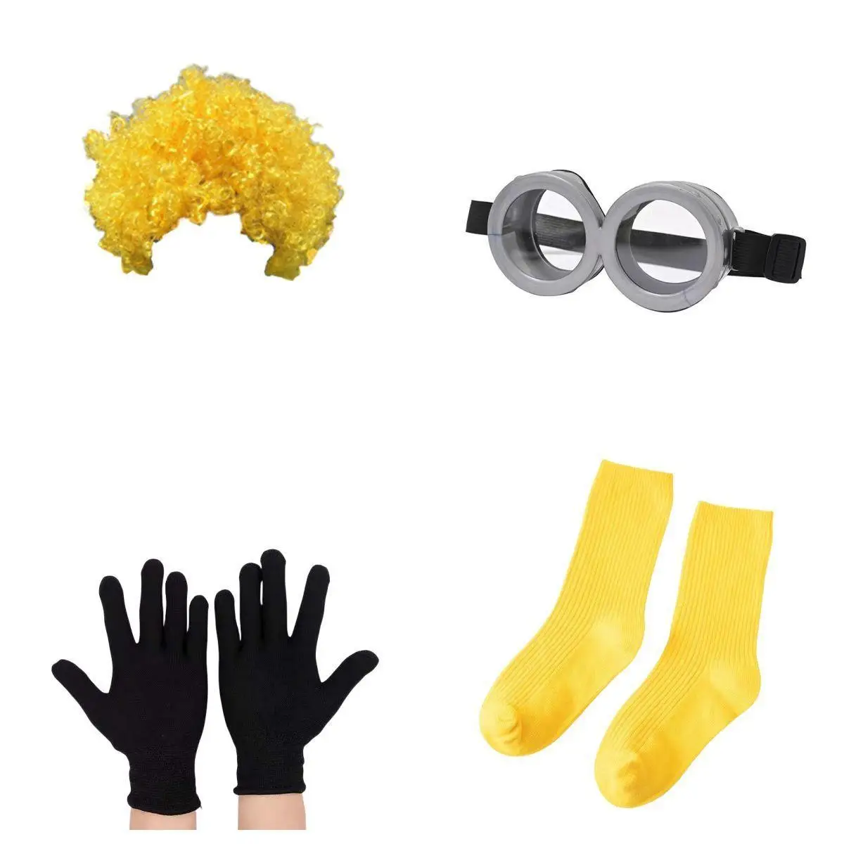 Yellow Man Cosplay Wig Big Glasses Steal Dad loween Par Costume Props Six One Small Yellow Man Disguise Tools