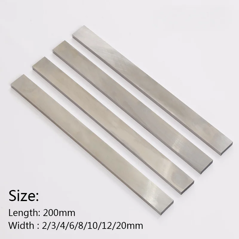 1pcs Length 200mm High speed Steel Turning Tools Width 2~20mm White Steel Knife Bar Super Hard Knife Blank Lathe Machining Tools