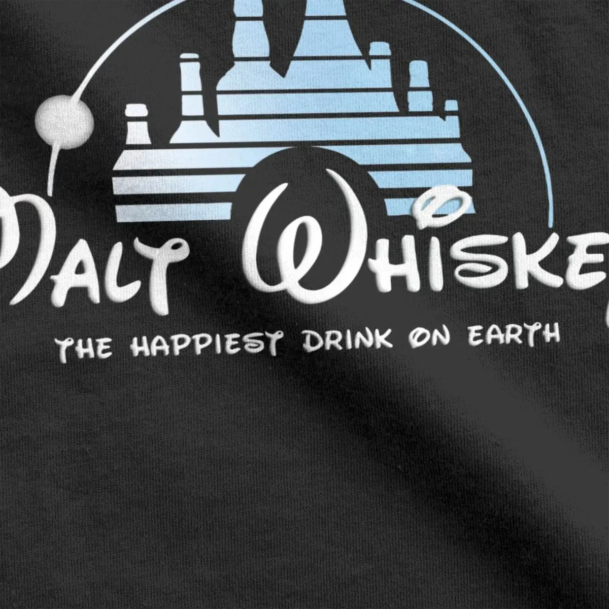 Men Women Malt Whiskey T Shirts The Happiest Drink on Earth Cotton Clothes Short Sleeve Crew Neck Tee Shirt Plus Size T-Shirt