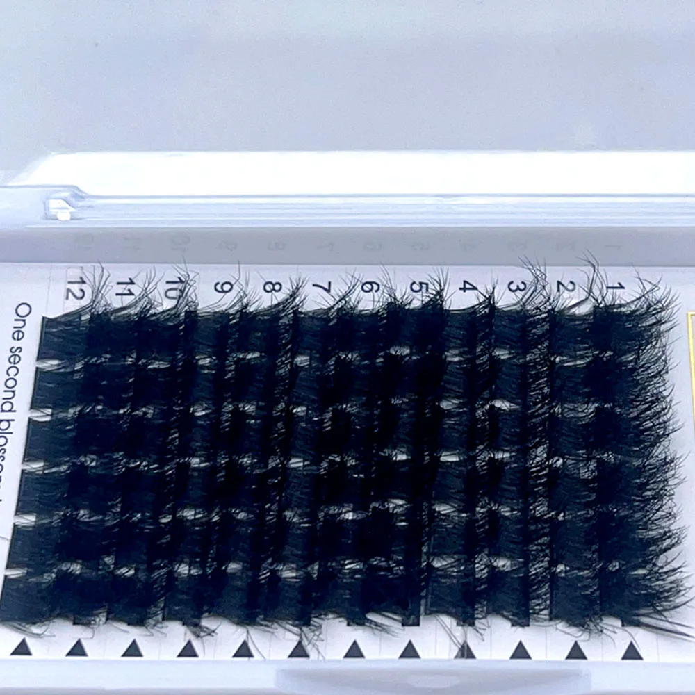 Hbzglady-72クラスターのつけまつげ,エクステンションのセグメント,自然なロシアのボリューム,個々のミンク