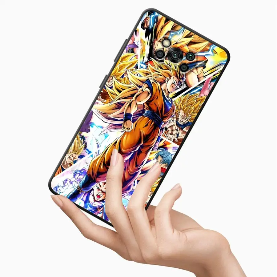 Dragon Ball Handsome Goku Case for Xiaomi Poco C40 C50 F3 F7 C75 X7 C71 C51 C61 X5 M3 M4 Pro X3 NFC X4 Pro M5s M7 Black Soft - view 5