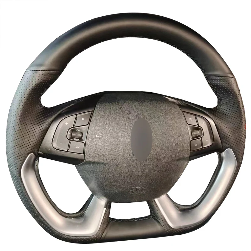 

Hand Sewing Steering Wheel Cover Micro Fiber Leather Anti-Slip For 2012 Citroen DS5 Car Accessories