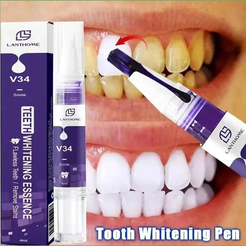 V34 Teeth Whitening Toothpaste Pen Remove Plaque Stains Cleaning Oral Hygiene Bleaching Dental Tools Fresh Breath Tooth Care