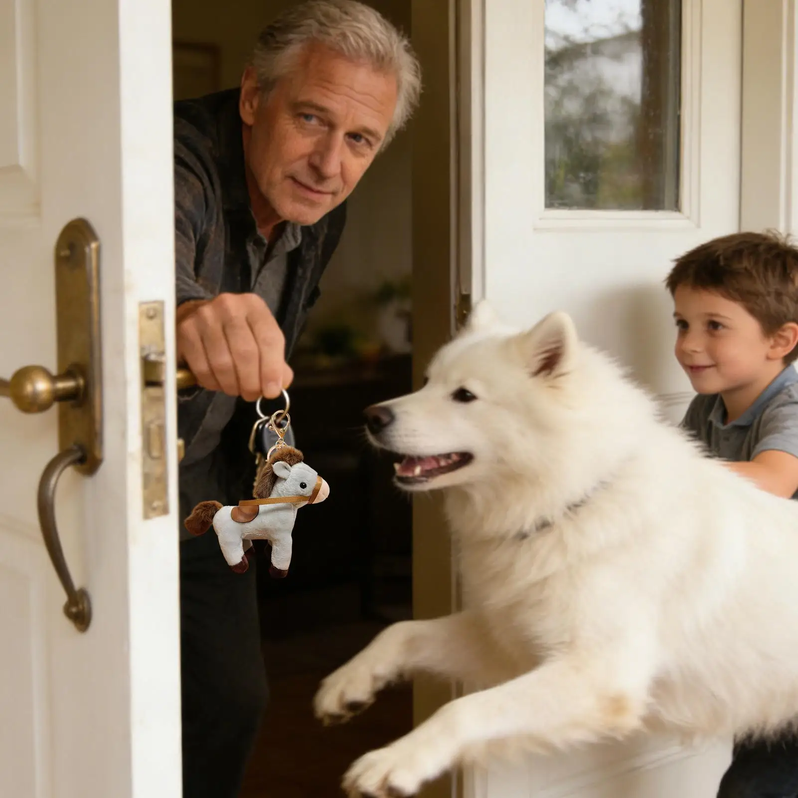 Simpatico animale mascotte cavallo portachiavi bambola di peluche portachiavi per donne ragazze borsa portachiavi auto portachiavi kawaii sulla borsa ciondolo gingillo per auto Gif