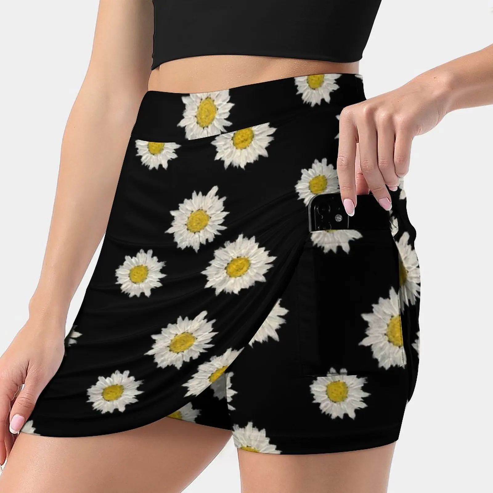 Daisy Day Skirts Woman Fashion 2022 Pant Skirt Mini Skirts Office Short Skirt Daisy Flower Trueartbybrenda