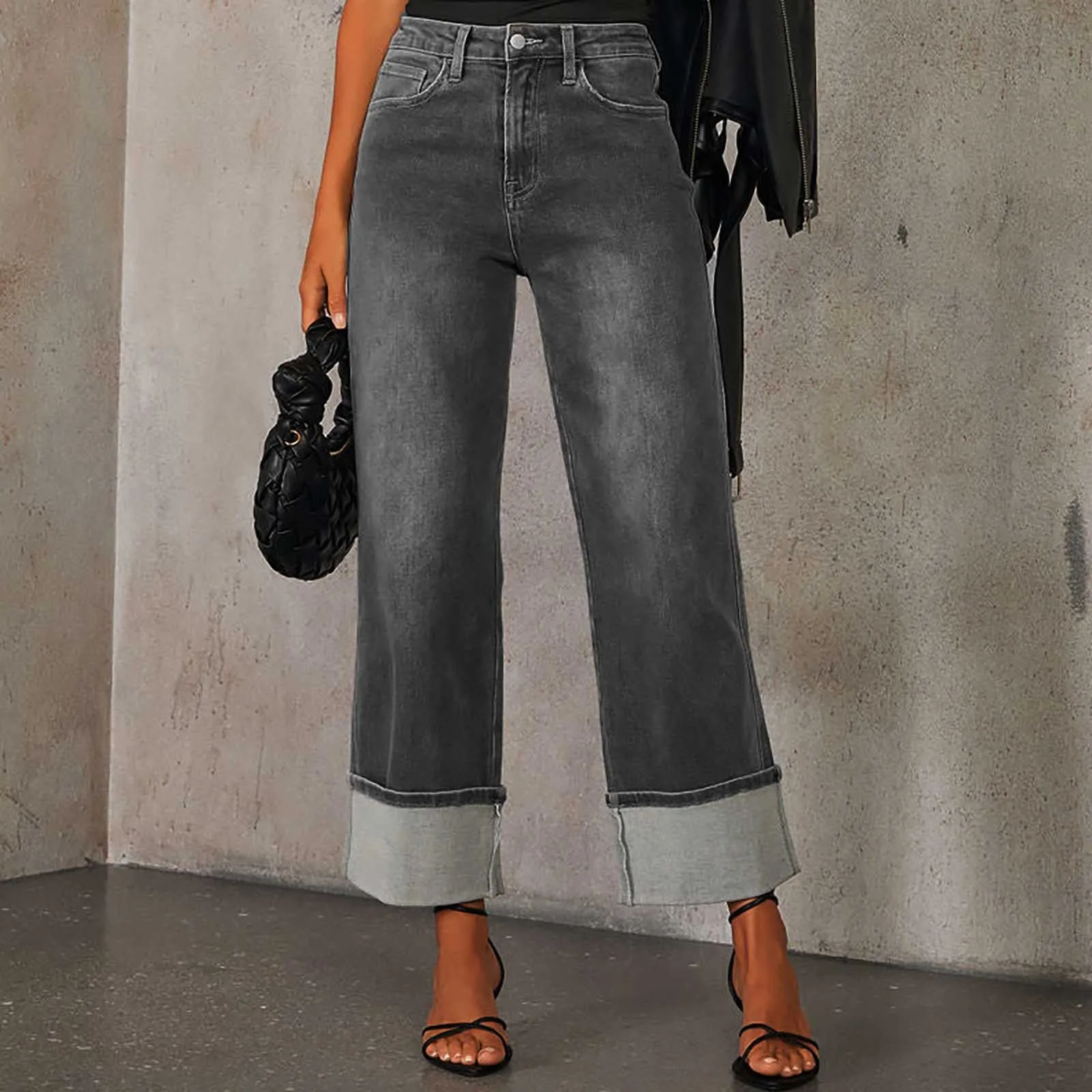 

Women High Waist Denim Jeans Ladies Stretch Straight Pants Solid Color Y2k Long Jean Pants Casual Sexy Denim Long Pants Trousers