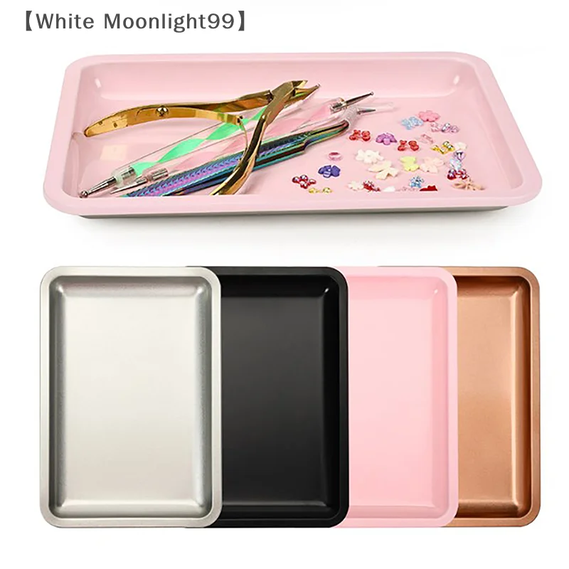 Tableware Solid Stainless Steel Rectangle Dessert Plate Japanese-style Tray Snack Plate Dried Fruit Plate Clutter Plate