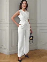 Black White Contrast Two-piece Set Fashion Patchwork Women Elegant Office Lady Clothing Stripe Splicing Shirt Top Long Pants Set