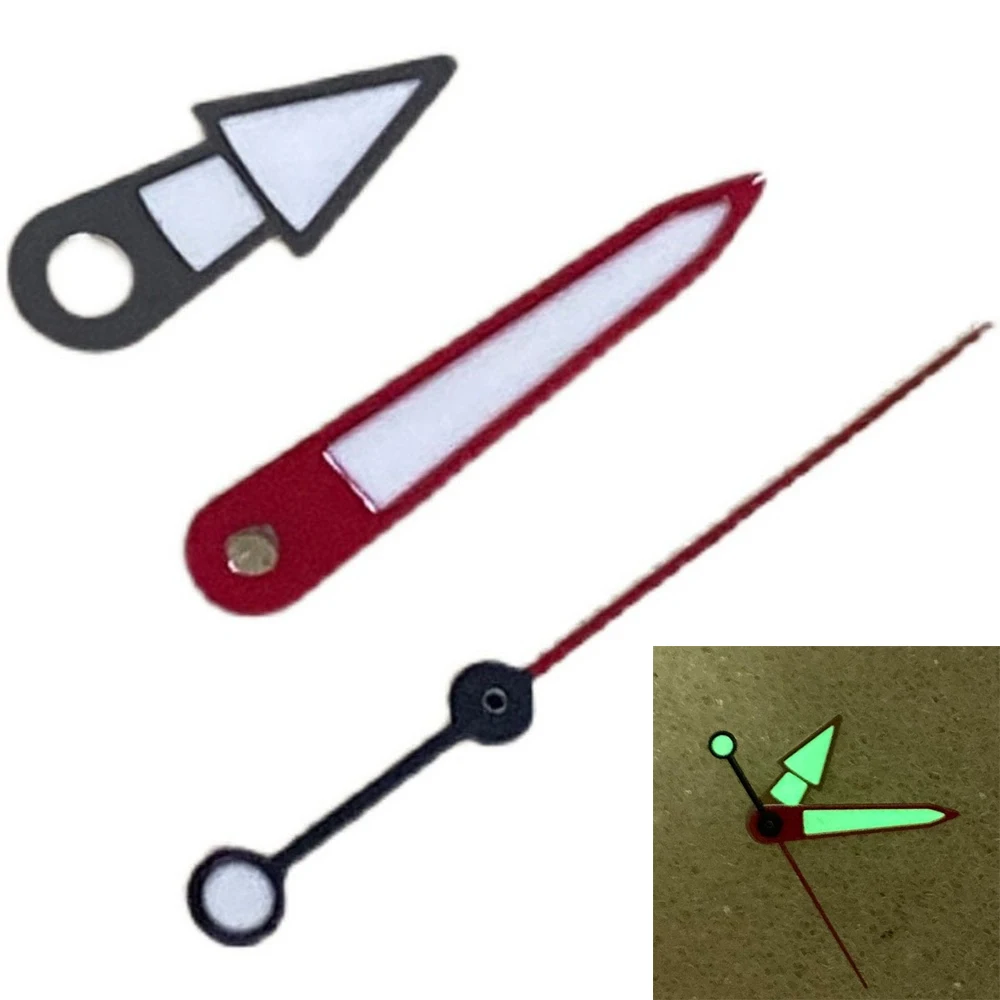 Zegarek ręce zielone świecące dla akcesoria zamienne naprawczych wskaźników zegarek z czujnikiem ruchu NH35 NH36