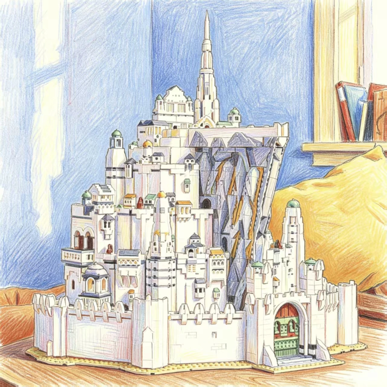 2026 New Hot Toys Classic Movie 8278pcs Mystical White Castle Building Blocks 3D Puzzle Model Toys For Ornament Birthday Gifts - view 3