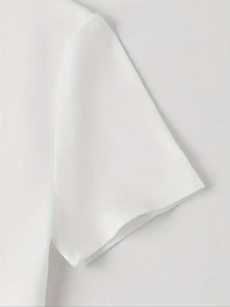 La Dolce Vita Print Damen-T-Shirt mit Rundhalsausschnitt, lässig, kurzärmelig, Buchstabendruck, Frühling, Sommer, Top, T-Shirt