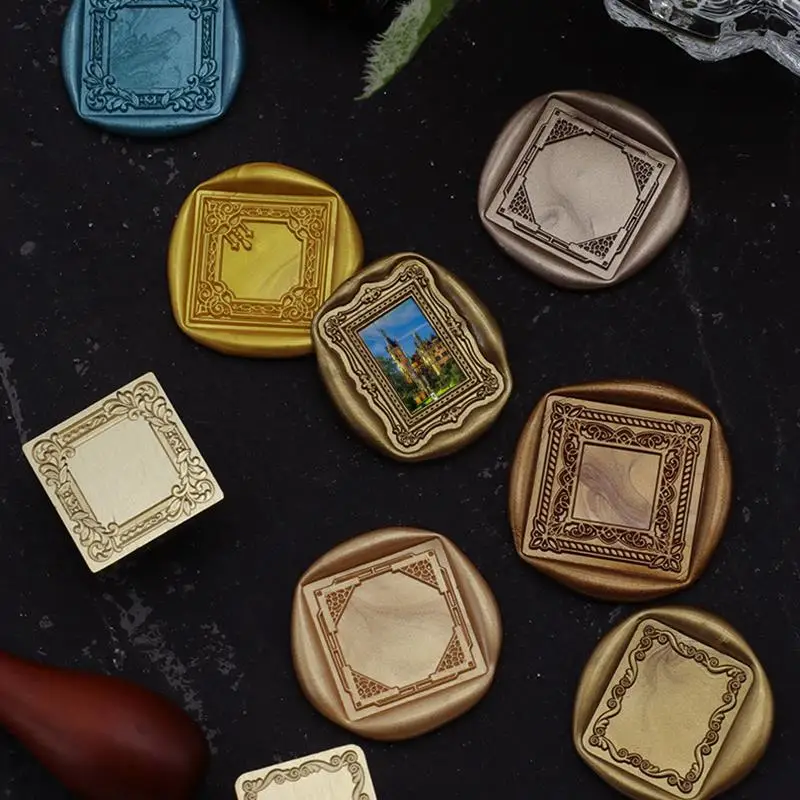 طوابع ختم من الشمع ختم إطار صور الرجعية ختم سكرابوكينغ Stamps الحرفية Diy بها بنفسك دعوة الزفاف الزخرفية يمكن عرض الصور