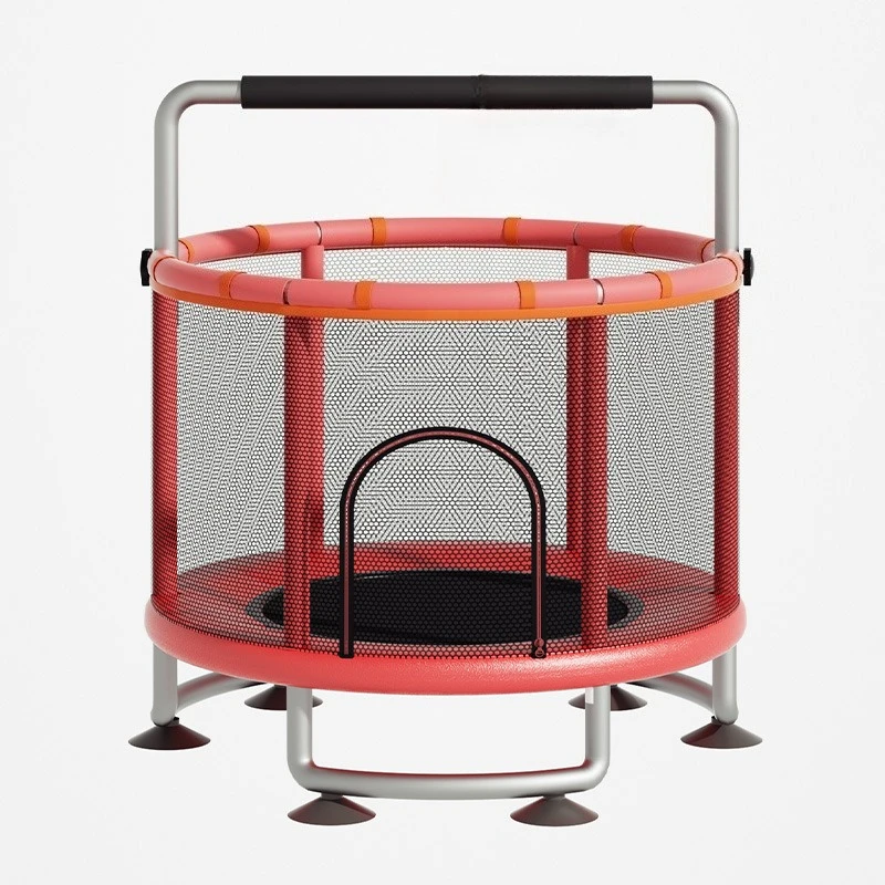 3-8 YHome Use Playroom Kids داخلي ترامبولين صغير - حصيرة قفز آمنة مع شبكة واقية، لعبة لعب للياقة البدنية للأطفال