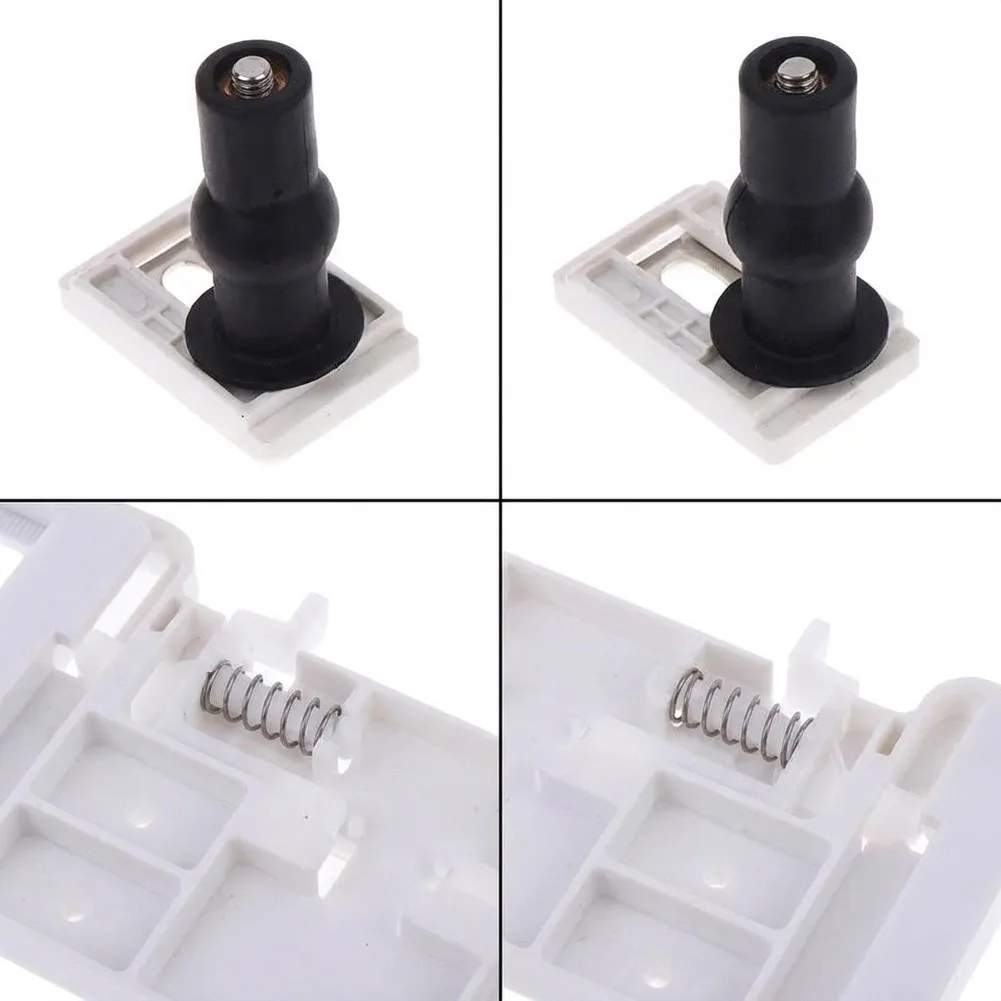 Standard Toilet Seat Lid Retention Plate with Plastic Buckle Fastener and Expansion Screws for Secure Assembly