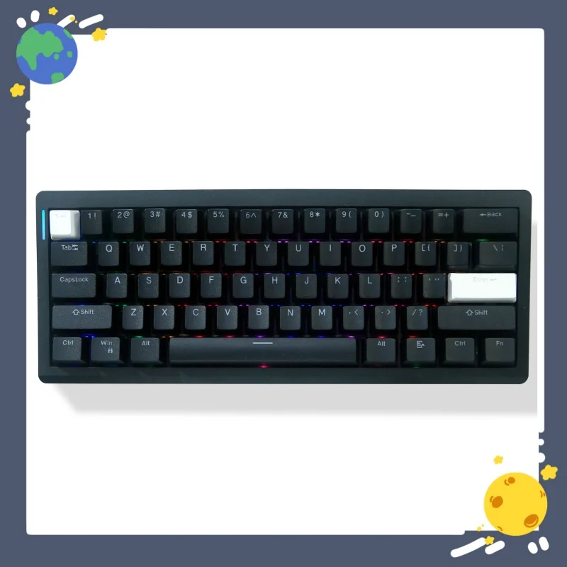 

Gmk61 84 Keys 3-Mode Mechanical Keyboard Hot-Swapable Gasket Structure Finished Bluetooth Wireless Rgb Custom Mahjong Sound