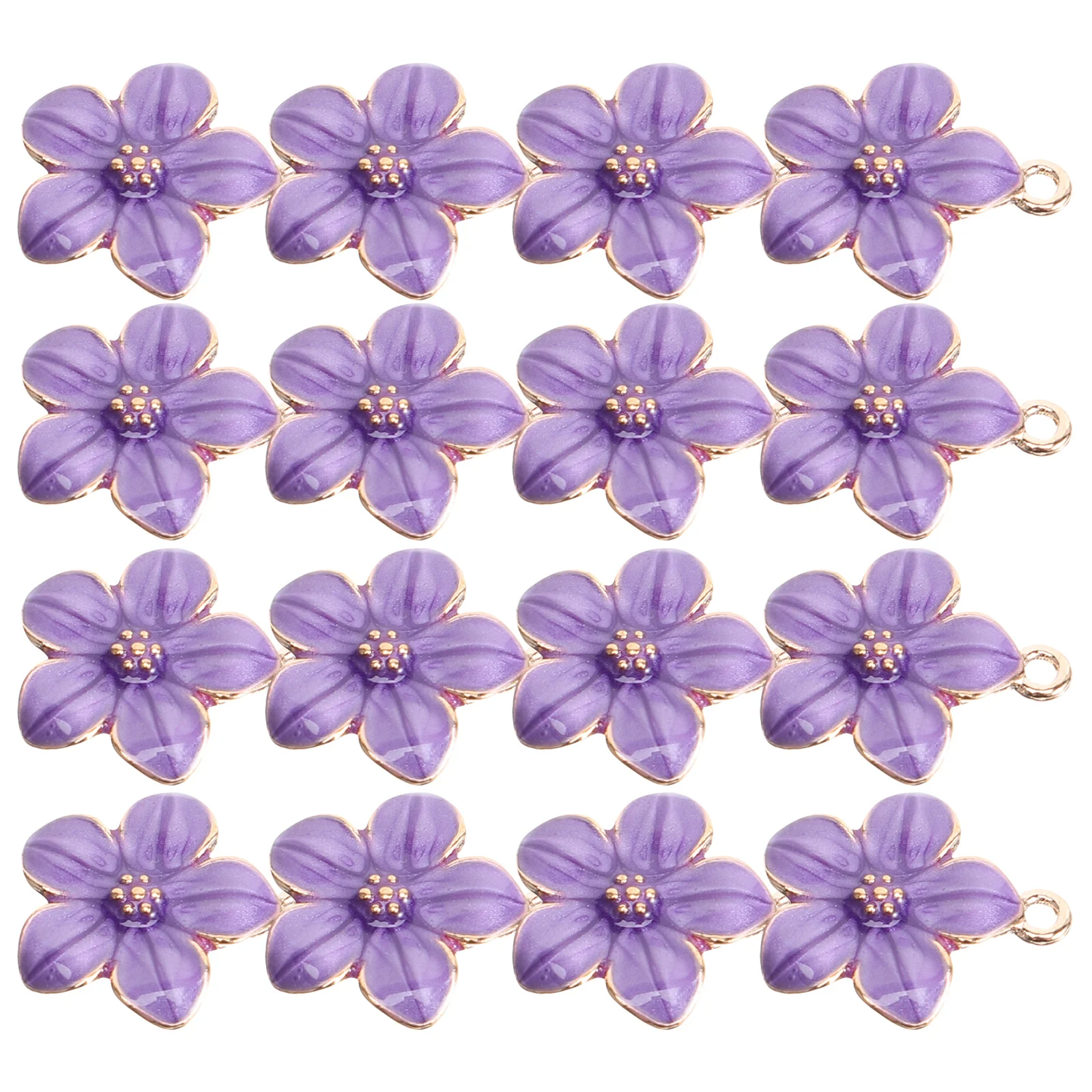 50Pcs Alloy Cherry Blossom Flower Pendant Charms DIY Jewelry Making Necklace Bracelet Craft Decorative Accessories